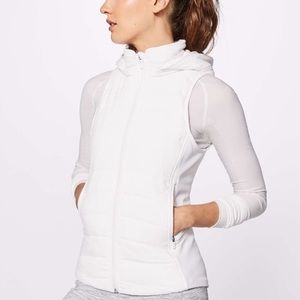 Lululemon Extra Mile Vest, white, size 8